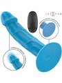 Intense Phoebe - Blue Realistic Vibrator with 10 Vibrations and Remote Control
