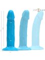 Intense Phoebe - Blue Realistic Vibrator with 10 Vibrations and Remote Control