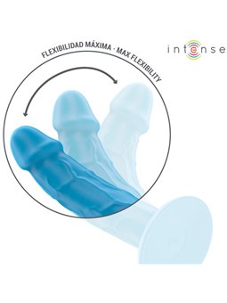 Intense Phoebe - Blue Realistic Vibrator with 10 Vibrations and Remote Control