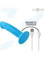 Intense Phoebe - Blue Realistic Vibrator with 10 Vibrations and Remote Control