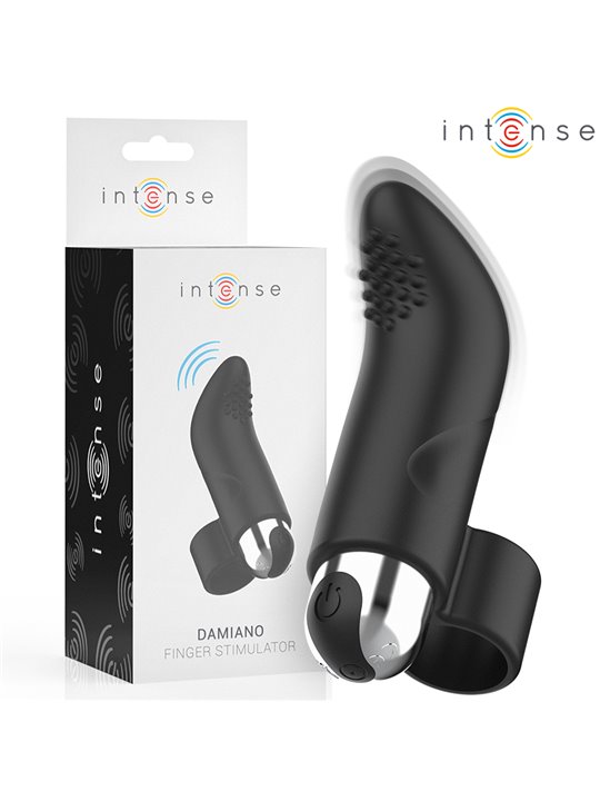 Intense Damiano - Stimolatore da Dito Ricaricabile in Silicone Nero