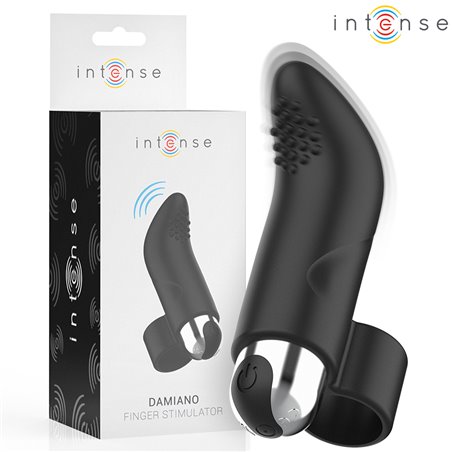 Intense Damiano - Stimolatore da Dito Ricaricabile in Silicone Nero
