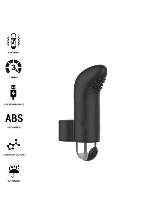 Intense Damiano - Rechargeable Black Silicone Finger Stimulator