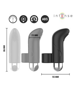 Intense Damiano - Rechargeable Black Silicone Finger Stimulator