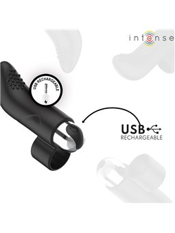 Intense Damiano - Stimolatore da Dito Ricaricabile in Silicone Nero