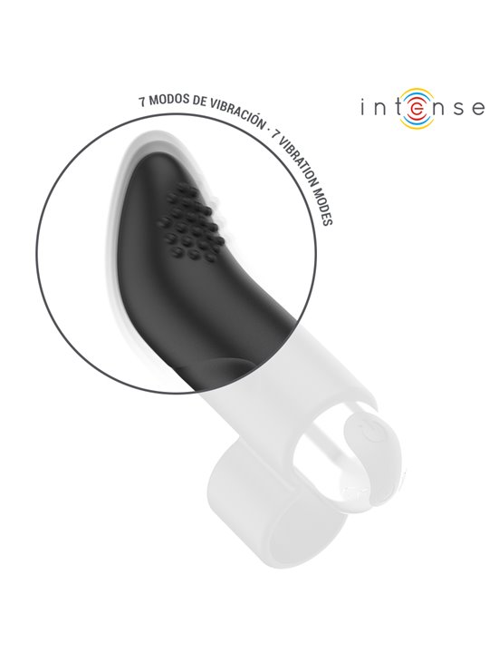 Intense Damiano - Rechargeable Black Silicone Finger Stimulator