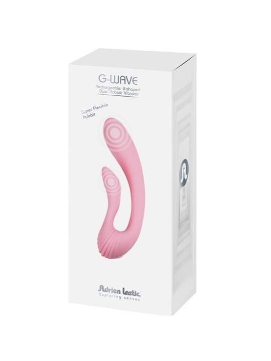 Adrien Lastic G-Wave - Vibratore Rabbit Flessibile in Silicone Rosa