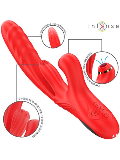 Adrien Lastic Twister - Vibratore Rotatore Rabbit in Silicone Nero