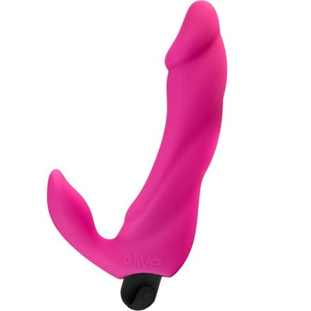 Alive Bifun Pro - Pink Silicone Realistic Vibrating Dildo 14.9 cm