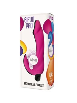 Alive Bifun Pro - Dildo Vibratore Realistico in Silicone Rosa 14,9 Cm