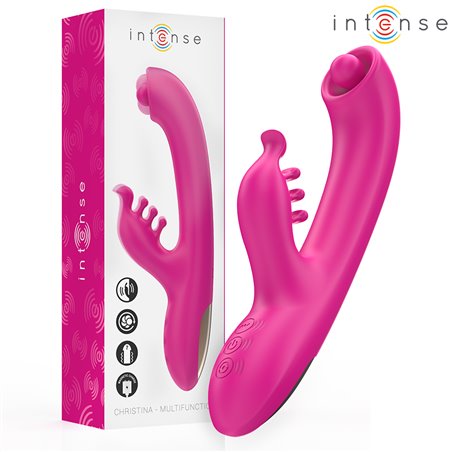 Intense Christina - Vibratore Rabbit Multifunzione 22,5 Cm Rosa