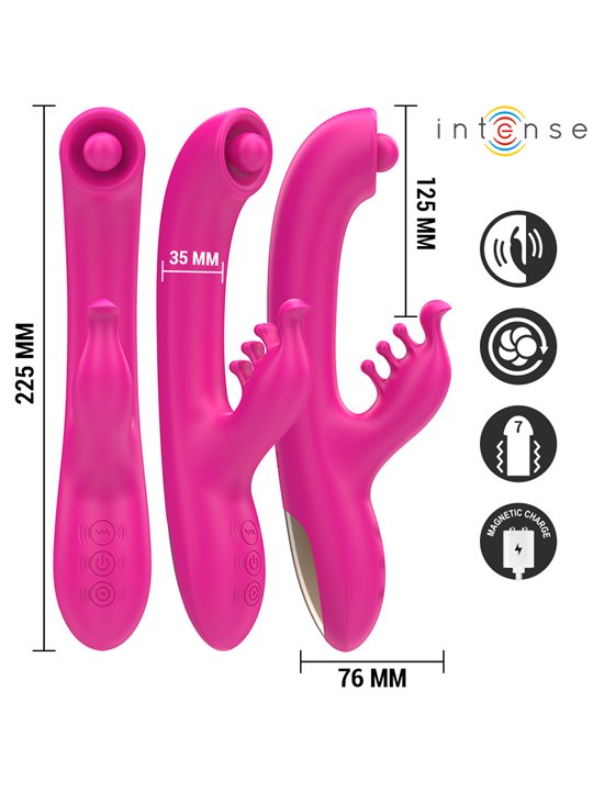 Intense Christina - Vibratore Rabbit Multifunzione 22,5 Cm Rosa