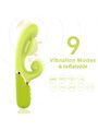 Armony - Inflatable Green Silicone Rabbit Vibrator 23.5 Cm