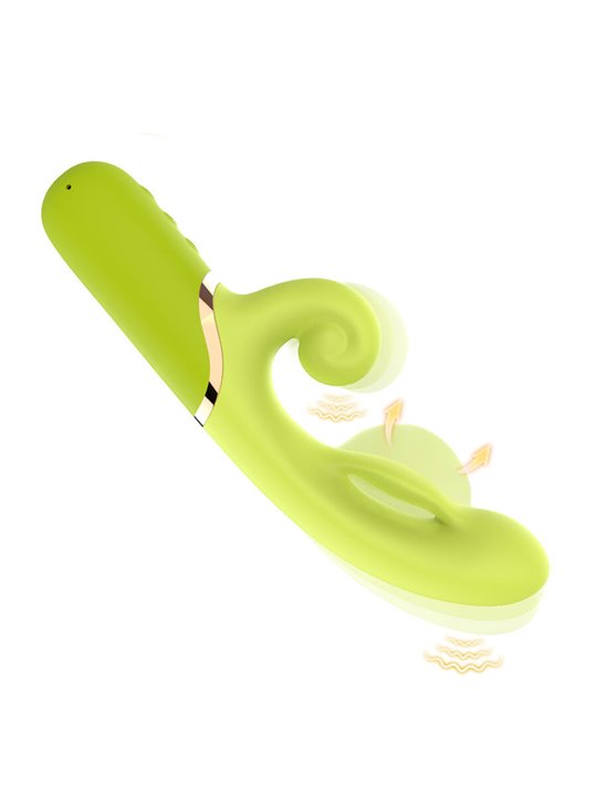 Armony - Inflatable Green Silicone Rabbit Vibrator 23.5 Cm
