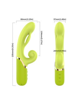 Armony - Inflatable Green Silicone Rabbit Vibrator 23.5 Cm