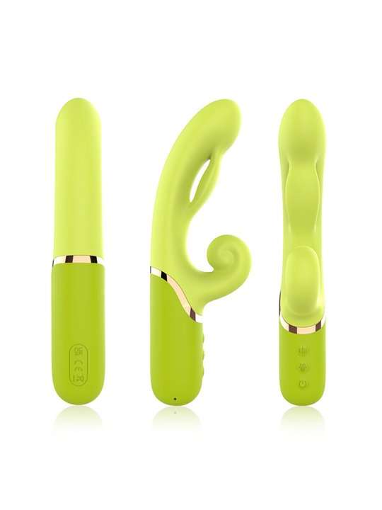 Armony - Vibratore Rabbit Gonfiabile in Silicone Verde 23,5 Cm