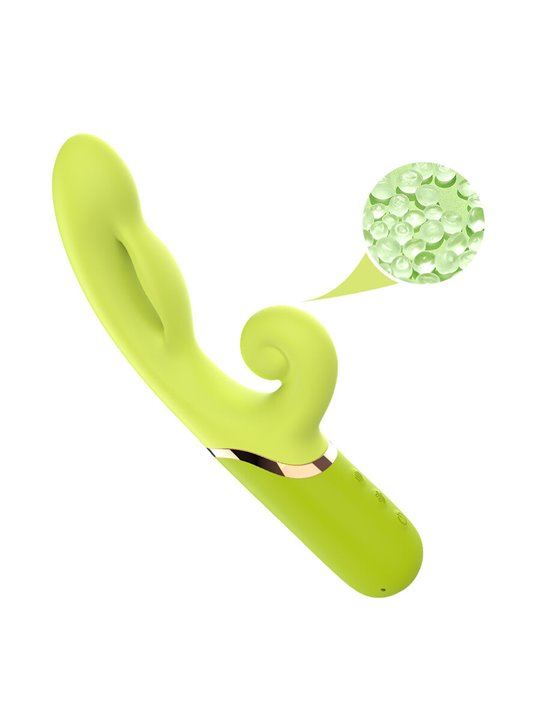 Armony - Inflatable Green Silicone Rabbit Vibrator 23.5 Cm