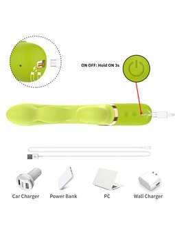 Armony - Inflatable Green Silicone Rabbit Vibrator 23.5 Cm