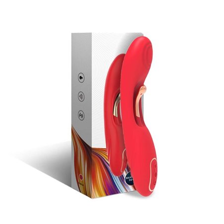 Armony - Vibratore Punto G in Silicone Rosso con Lingua Oscillante