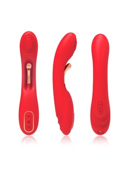 Armony - Vibratore Punto G in Silicone Rosso con Lingua Oscillante