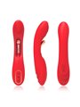 Armony - Vibratore Punto G in Silicone Rosso con Lingua Oscillante