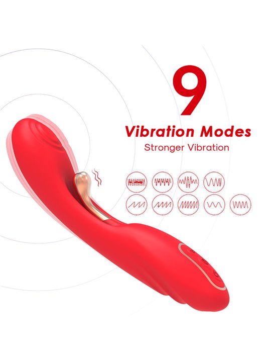Armony - Red Silicone G-Spot Vibrator with Oscillating Tongue