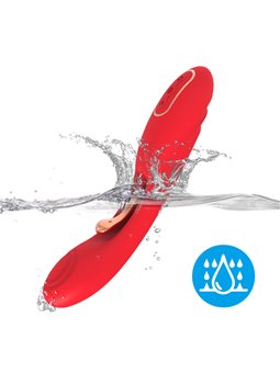 Armony - Vibratore Punto G in Silicone Rosso con Lingua Oscillante