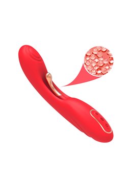 Armony - Red Silicone G-Spot Vibrator with Oscillating Tongue