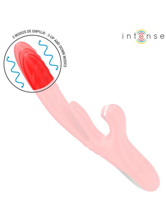 Intense Karol - Multifunction Vibrator with Thrusting and Stimulating Waves, Red