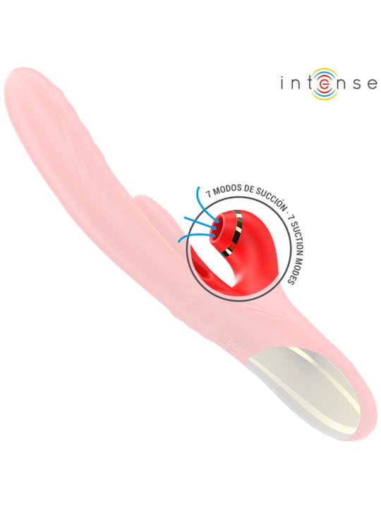 Intense Karol - Multifunction Vibrator with Thrusting and Stimulating Waves, Red