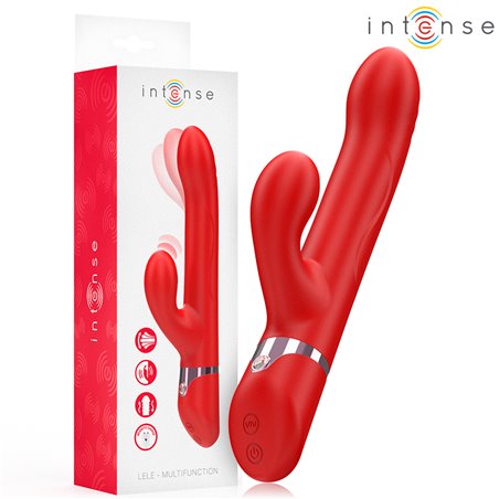 Intense Lele - Vibratore Multifunzione Rosso Rotante e Oscillante