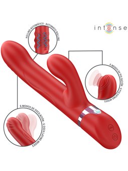 Intense Lele - Vibratore Multifunzione Rosso Rotante e Oscillante