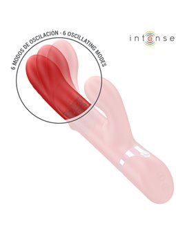 Intense Lele - Vibratore Multifunzione Rosso Rotante e Oscillante