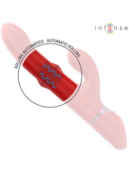 Intense Lele - Vibratore Multifunzione Rosso Rotante e Oscillante