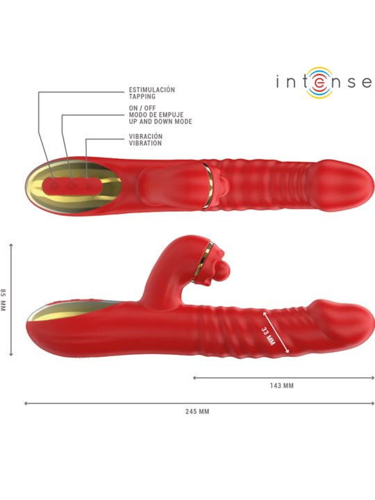 Intense Thalia - Red Up & Down Multifunction Rabbit Vibrator