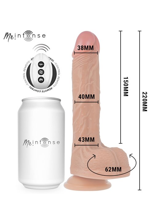 Mr Intense Baldwin - Pene Realistico Vibrante con Telecomando 22 Cm