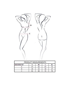 Passion Anuvera - Reggiseno e Perizoma Bianco in Pizzo Taglia S/M