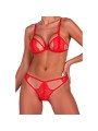 Passion Anuvera - Reggiseno e Perizoma Rosso in Pizzo Taglia S/M