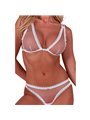 Passion Belissana - Reggiseno e Perizoma Bianco in Pizzo Taglia L/XL