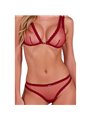 Passion Belissana - Reggiseno e Perizoma Bordeaux in Pizzo Taglia L/XL