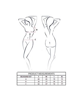 Passion Belissana - Reggiseno e Perizoma Bordeaux in Pizzo Taglia L/XL