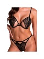 Passion Resilque - Black Lace Bra and Thong Size S/M