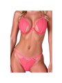 Passion Resilque - Reggiseno e Perizoma in Pizzo Rosso Taglia S/M