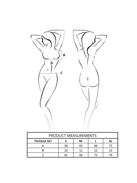 Passion Tivolea - Reggiseno e Perizoma in Pizzo Rosa Taglia L/XL