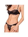 Passion Tivolea - Reggiseno e Perizoma in Pizzo Nero Taglia L/XL