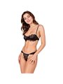 Passion Tivolea - Reggiseno e Perizoma in Pizzo Nero Taglia S/M