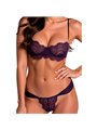 Passion Tivolea - Purple Lace Bra and Thong Size L/XL