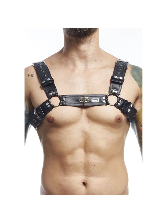 Mob Dngeon - Black Vegan Leather Harness One Size