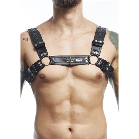 Mob Dngeon - Black Vegan Leather Harness One Size
