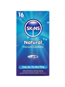 Skins Natural - Premium Natural Latex Condoms 16 pcs